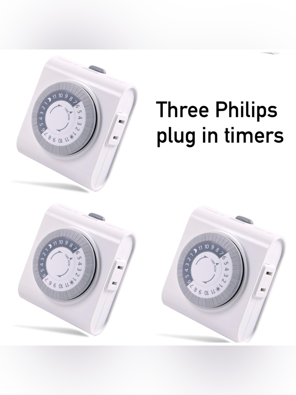 3 PHILIPS SPC1237AT/27 Plug-in Timers works great electric outlet timer